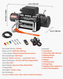 VEVOR Treuil Électrique 12 V CC 6100 kg avec Câble en Acier Φ 9,5 mm x 24 m, Télécommande sans Fil et Filaire, Étanchéité IP55, pour Remorquage de SUV, Jeep, Remorque, Bateau, Véhicule Tout-terrain - image 8