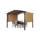 VEVOR Pergola Arquée Rétractable, 3048x3048 mm, Pergola Extérieur à Toit Arqué en Métal avec Auvent Pare-soleil, Grand Abri Ombragé de Patio Robuste, pour Terrasse, Arrière-cour, Jardin, Bord Piscine - image 2