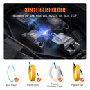 VEVOR Soudeuse fibre optique 6 moteurs, épisseuse fusion fibre optique à alignement de noyau, épissage 6s, chauffage 13s, écran LCD 5", support de fibre 3 en 1, batterie 7800 mAh pour SM MM DS NZDS - image 6