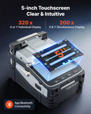 VEVOR Soudeuse Fibre Optique 6 Moteurs Épisseuse Fusion Épissage Rapide 6 s compatible SM MM DS NZDS, Alignement Cœur, Chauffage 15 s, 7800 mAh, Écran Tactile 5 pouces, Porte-fibre 3-en-1, Bluetooth - image 5