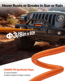 VEVOR Treuil Électrique 12 V CC 5400 kg avec Corde Synthétique Φ 9,5 mm x 28 m, Télécommande sans Fil et Filaire, Étanchéité IP68, pour Remorquage de SUV, Jeep, Remorque, Bateau, Véhicule Tout-terrain - image 5