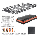 VEVOR Porte-bagage pour voiture 2120 x 990 x 105 mm, panier de toit universel en acier allié avec sac de chargement de 200 x 100 x 260 mm, filet et sangles à cliquet, charge 113,4 kg, pour SUV Camion - image 2