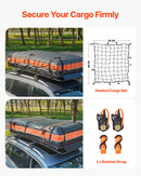 VEVOR Porte-bagage pour voiture 2120 x 990 x 105 mm, panier de toit universel en acier allié avec sac de chargement de 200 x 100 x 260 mm, filet et sangles à cliquet, charge 113,4 kg, pour SUV Camion - image 7