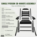 VEVOR Chaise à bascule, lot de 2, chaise berçante d'extérieur HIPS, charge 181,44 kg, fauteuil de relaxation à dossier haut avec accoudoirs lisses, pour jardin, balcon, porche, terrasse, patio, noir - image 5