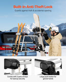 VEVOR Porte-skis sur attelage, pour récepteur 5 cm, support pour planche à neige, capacité 6 paires de skis ou 4 planches, avec verrou, sangle de sécurité, accès inclinable, rembourrage en caoutchouc - image 6