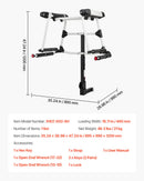 VEVOR Porte-skis sur attelage, pour récepteur 5 cm, support pour planche à neige, capacité 6 paires de skis ou 4 planches, avec verrou, sangle de sécurité, accès inclinable, rembourrage en caoutchouc - image 8