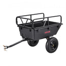 VEVOR Remorque à Benne Basculante, 283 L, Remorque de Tracteur Tondeuse à Gazon Jardin Polyéthylène, Capacité de Charge 226,8 kg, avec Pneus 40,64 cm, Chariot de Transport à Déversement pour VTT, UTV - image 2