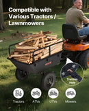 VEVOR Remorque à Benne Basculante, 283 L, Remorque de Tracteur Tondeuse à Gazon Jardin Polyéthylène, Capacité de Charge 226,8 kg, avec Pneus 40,64 cm, Chariot de Transport à Déversement pour VTT, UTV - image 3