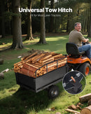 VEVOR Remorque à Benne Basculante, 481 L, Remorque de Tracteur Tondeuse à Gazon de Jardin en Acier, Capacité de Charge 272 kg, avec Pneus 40,64 cm, Chariot de Transport à Déversement, pour VTT, UTV - image 3