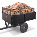 VEVOR Remorque à Benne Basculante Capacité de Charge 340 kg Remorque Utilitaire de Jardin Robuste avec Côtés Amovibles Chariot de Transport à Déversement 0,34 m³​ pour Tracteur, Tondeuse à Gazon, VTT
