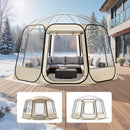 VEVOR Tente Bulle Pop-up, 3,66 x 3,45 m, Tente Igloo Dôme de Jardin pour 10-12 Personnes, Abri de Camping d'Extérieur Transparent avec Fenêtres, Imperméable et Résistante aux UV, Vue Panoramique 540°