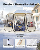 VEVOR Tente Bulle Pop-up, 3,66 x 3,45 m, Tente Igloo Dôme de Jardin pour 10-12 Personnes, Abri de Camping d'Extérieur Transparent avec Fenêtres, Imperméable et Résistante aux UV, Vue Panoramique 540° - image 6
