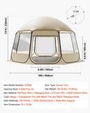 VEVOR Tente Bulle Pop-up, 4,58 x 4,32 m, Tente Igloo Dôme de Jardin pour 12-15 Personnes, Abri de Camping d'Extérieur Transparent avec Fenêtres, Imperméable et Résistante aux UV, Vue Panoramique 540° - image 8