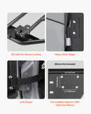 VEVOR Tube porte pour Jeep, 4 portes, porte tubulaire pour Jeep de style aventure avec charnières robustes, loquet OE, coussinets en caoutchouc et tube en acier trempé, pour Jeep Wrangler JK 2007-2018 - image 4