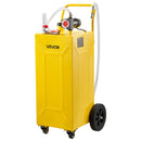 VEVOR Chariot à Carburant 113,6 L, Réservoir Diesel Mobile avec Pompe Électrique, pour Tracteurs, Chariots Élévateurs, Chargeuses et Équipements Agricoles, en Acier au Carbone, 4 Roues, Tuyau, Jaune - image 10