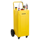 VEVOR Chariot à Carburant 113,6 L, Réservoir Diesel Mobile avec Pompe Électrique, pour Tracteurs, Chariots Élévateurs, Chargeuses et Équipements Agricoles, en Acier au Carbone, 4 Roues, Tuyau, Jaune - image 11