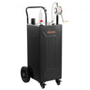 VEVOR Chariot à Carburant 132,5 L Réservoir à Carburant Mobile Pompe Manuelle, Réservoir en Acier au Carbone, avec 4 Roues et Tuyau, pour Essence et Diesel, Voiture, Quad, Tondeuse, Moto, Bateau, Noir - image 2