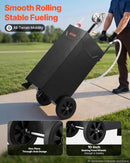 VEVOR Chariot Carburant 113,6 L Réservoir à Carburant Mobile Pompe Manuelle, Réservoir en Acier au Carbone, avec 2 Roues et Tuyau, pour Essence et Diesel, Voiture, Tondeuse, Quad, Bateau, Moto, Noir - image 5