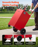 VEVOR Chariot Carburant 151,4 L Réservoir à Carburant Mobile Pompe Manuelle, Réservoir en Acier au Carbone, avec 4 Roues et Tuyau, pour Essence et Diesel, Voiture, Tondeuse, Quad, Moto, Bateau, Rouge - image 5