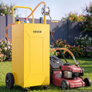 VEVOR Chariot Carburant 132,5 L Réservoir à Carburant Mobile Pompe Manuelle, Réservoir en Acier au Carbone, avec 4 Roues et Tuyau, pour Essence et Diesel, Voiture, Quad, Tondeuse, Moto, Bateau, Jaune - image 9
