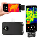 VEVOR Caméra Thermique pour Android et iOS Super Résolution TISR 512x384 Imageur Thermique Infrarouge Résolution 256x192 pour Smartphone et Tablette, 25 Hz, -20 °C à 550 °C, avec 6 Palettes Couleurs