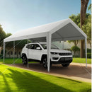VEVOR Carport, 3,05 x 6,09 m, Abri de Voiture Robuste avec Cadre en Acier, Abri de Garage Extérieur, Résistant aux UV et à l'Eau, Protection Toutes Saisons, Auvent pour Voiture, Bateau, Moto, Blanc - image 9