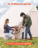 VEVOR Tente de Camping Gonflable, 3x2x2 m, Tente de Glamping pour 3 à 5 Personnes Oxford 300D Facile à Installer, avec Pompe à Main, Portes, Fenêtres en Maille, Sac de Rangement, Transport Simple - image 3