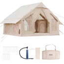 VEVOR Tente de Camping Gonflable, 3x3x2,3 m, Tente de Glamping pour 4 à 6 Personnes Oxford 300D Facile à Installer, avec Pompe à Main, Portes, Fenêtres en Maille, Sac de Rangement, Transport Simple - image 10
