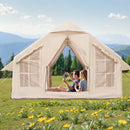 VEVOR Tente de Camping Gonflable, 3x3x2,3 m, Tente de Glamping pour 4 à 6 Personnes Oxford 300D Facile à Installer, avec Pompe à Main, Portes, Fenêtres en Maille, Sac de Rangement, Transport Simple - image 9