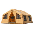 VEVOR Tente de Camping Gonflable, 4,8x3,6x2,2 m, Tente de Glamping de Luxe pour 8 à 12 Personnes avec Pompe à Main, 2 Puits de Lumière, Auvent, Portes, Fenêtres en Maille, Sac de Rangement, 4 Saisons - image 11