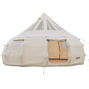 VEVOR Tente Yourte en Toile, Tente Cloche 5 m pour Camping Familial, Glamping, Chasse, Événements Plein Air, Jusqu'à 12 Personnes, avec Passage pour Conduit de Poêle, Tapis Amovible, Toit Anti-pluie - image 12