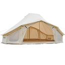 VEVOR Tente Yourte en Toile, Tente Cloche 6x4x3,1 m pour 4 Saisons, Camping Familial, Glamping, Chasse, Événements Plein Air, Jusqu'à 12 Personnes, avec Passage pour Conduit de Poêle, Tapis Amovible - image 12