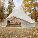 VEVOR Tente Yourte en Toile, Tente Cloche 6x4x3,1 m pour 4 Saisons, Camping Familial, Glamping, Chasse, Événements Plein Air, Jusqu'à 12 Personnes, avec Passage pour Conduit de Poêle, Tapis Amovible - image 9