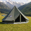 VEVOR Tente Yourte en Toile, Tente Cloche 3 m pour 4 Saisons, Camping Familial, Glamping, Chasse, Fêtes Événements en Plein Air, Jusqu'à 3 Personnes, avec Passage pour Conduit de Poêle, Tapis Amovible