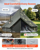 VEVOR Tente Yourte en Toile, Tente Cloche 3 m pour 4 Saisons, Camping Familial, Glamping, Chasse, Fêtes Événements en Plein Air, Jusqu'à 3 Personnes, avec Passage pour Conduit de Poêle, Tapis Amovible - image 6