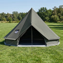 VEVOR Tente Yourte en Toile, Tente Cloche 5 m pour 4 Saisons, Camping Familial, Glamping, Chasse, Fêtes Événements en Plein Air, Jusqu'à 7 Personnes, avec Passage pour Conduit de Poêle, Tapis Amovible - image 9