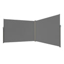 VEVOR Auvent Latéral Rétractable 200x600 cm Paravent Extérieur Imperméable Brise-Vue Tissu en Polyester 180 g/m² Pare-vent Écran de Séparation Résistant aux UV 30+ pour Jardin, Balcon, Terrasse, Gris - image 10