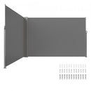 VEVOR Auvent Latéral Rétractable 200x600 cm Paravent Extérieur Imperméable Brise-Vue Tissu en Polyester 180 g/m² Pare-vent Écran de Séparation Résistant aux UV 30+ pour Jardin, Balcon, Terrasse, Gris - image 2