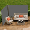 VEVOR Auvent Latéral Rétractable 200x600 cm Paravent Extérieur Imperméable Brise-Vue Tissu en Polyester 180 g/m² Pare-vent Écran de Séparation Résistant aux UV 30+ pour Jardin, Balcon, Terrasse, Gris - image 9