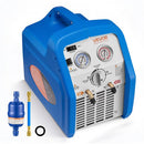 VEVOR Station de Récupération Fluides Frigorigènes 3/4 HP, Récupérateur de Fluide Frigorigène Monocylindre, pour Réfrigérant Liquide Vapeur CVC Climatisation Auto, Groupe de Récupération Portable - image 2