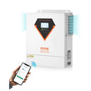 VEVOR Onduleur Solaire Hybride 3500 W Chargeur à Onde Sinusoïdale Pure Tout-en-un, 24 V CC vers 220/230 V CA Monophasé, Contrôleur Solaire MPPT 100 A Intégré, pour Systèmes Photovoltaïques Hors Réseau - image 2