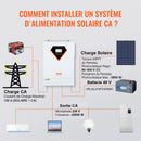 VEVOR Onduleur Hybride 5500 W Onduleur Solaire Hybride Chargeur Hors Réseau à Onde Sinusoïdale Pure 230 V CA avec Contrôleur de Charge Solaire MPPT 100 A Intégré, Charge Hybride, Utilitaire, Solaire - image 7