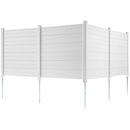 VEVOR Panneau Brise Vue Extérieur 127x127 cm Clôture de Jardin Horizontale Kit 4 Panneaux de Confidentialité avec Piquets Métalliques, Accessoires pour Sols Souples, Cacher les Climatiseurs, Poubelles - image 10