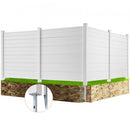 VEVOR Panneau Brise Vue Extérieur 127x127 cm Clôture de Jardin Horizontale Kit 4 Panneaux de Confidentialité avec Piquets Métalliques, Accessoires pour Sols Souples, Cacher les Climatiseurs, Poubelles - image 2