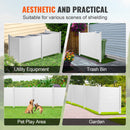VEVOR Panneau Brise Vue Extérieur 127x127 cm Clôture de Jardin Horizontale Kit 4 Panneaux de Confidentialité avec Piquets Métalliques, Accessoires pour Sols Souples, Cacher les Climatiseurs, Poubelles - image 6