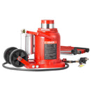 VEVOR Cric Bouteille Hydraulique et Pneumatique Capacité 50 T, Cric de Levage pour Voiture Plage 26,5-41 cm, avec Pompe, pour Entretien Réparation Automobile SUV Camion, Atelier Garage, Rouge