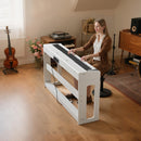 VEVOR Piano Numérique 88 Touches Lestées, Mode Double Clavier Haut-parleurs, avec Pupitre à Partitions, Support, Pédale Sustain, Adaptateur CC, 280 Sonorités, Connexion Sans Fil, pour Débutants, Blanc - image 9