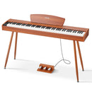 VEVOR Piano Numérique 88 Touches Lestées, Mode Double Clavier et Haut-parleurs, avec Pupitre à Partitions, Support, Pédale de Sustain, 280 Sonorités, Connexion Sans Fil, pour Débutants, Couleur Bois - image 10