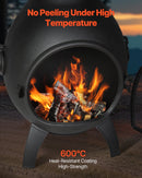 VEVOR Cheminée Extérieur, 457 mm, Poêle à Bois Sphérique en Aluminium Robuste pour Barbecue et Réchauffer, avec Grille, Couvercle de Cheminée Antirouille, pour Patio, Jardin, Arrière-cour, Plein Air - image 5