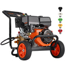 VEVOR Nettoyeur haute pression à essence, 4400 PSI, laveuse haute pression à gaz, 15 L/min, avec pompe en cuivre, pistolet pulvérisateur, rallonge et 5 buses pour voitures, clôtures, maisons, allées